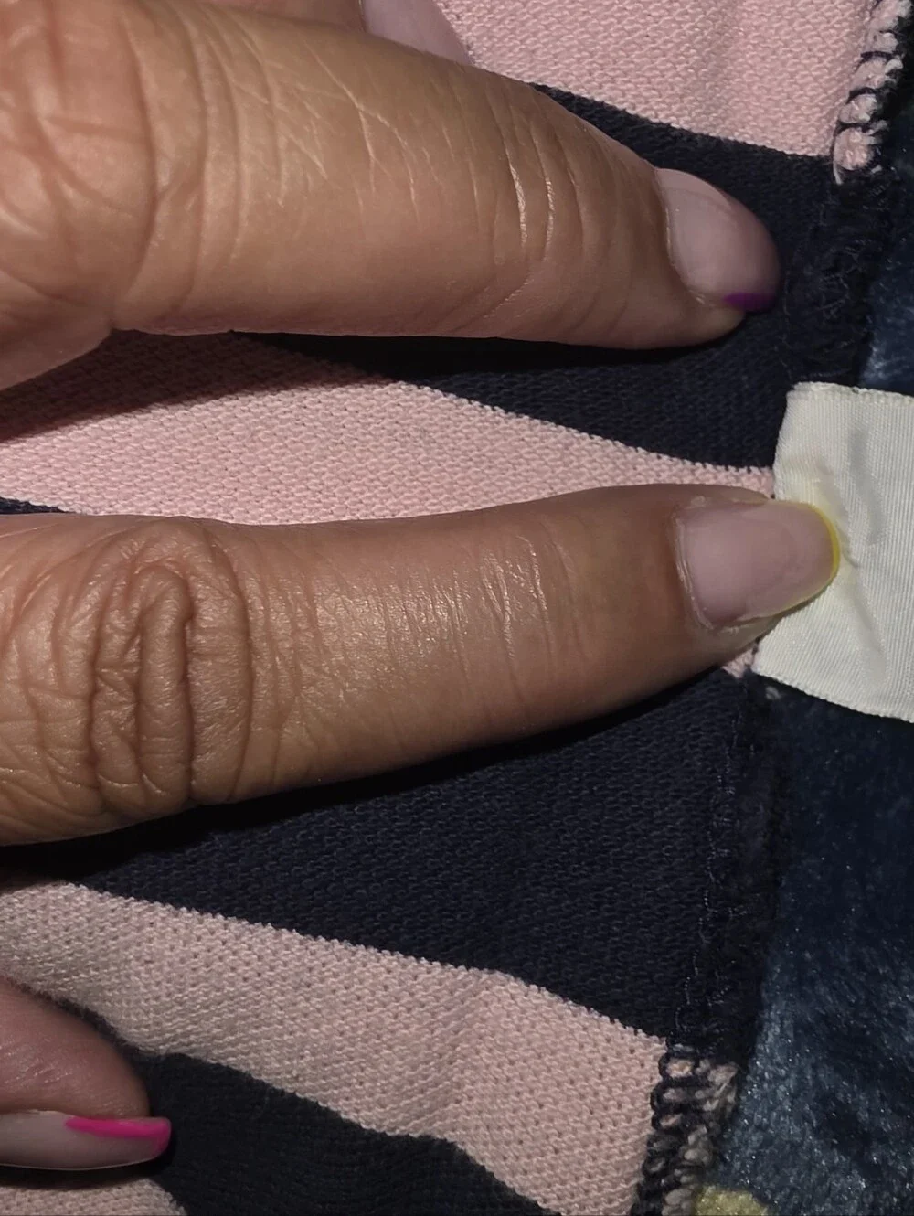 Ralph Lauren Navy & Light Pink Striped Polo Shirt